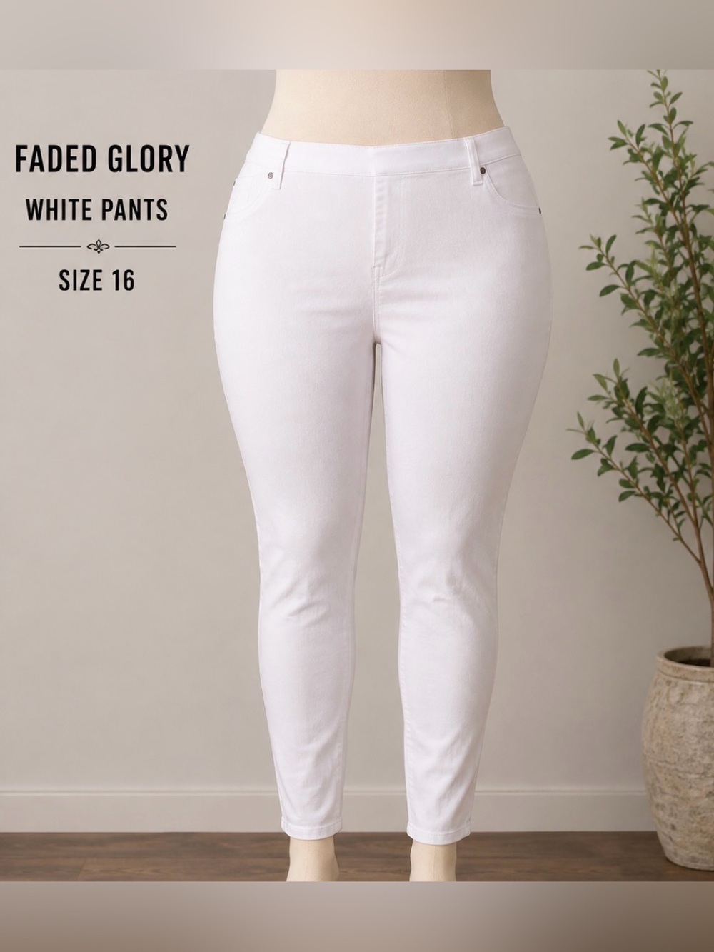Faded Glory White Pants